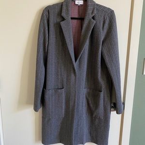 Anthropologie Stripe Grey Cotton Jacket